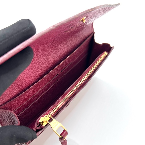 Authentic LV Louis Vuitton Monogram Empreinte Sarah Bifold Long Wallet W/ Insert - Picture 7 of 12